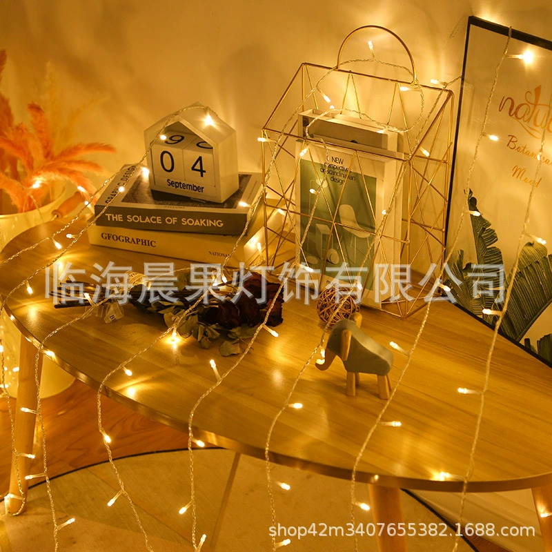 Светодиодные гирлянды красочные огни по всему украшению комнаты звезды неба свадебный фестиваль наружное украшение Живые Звездные огни