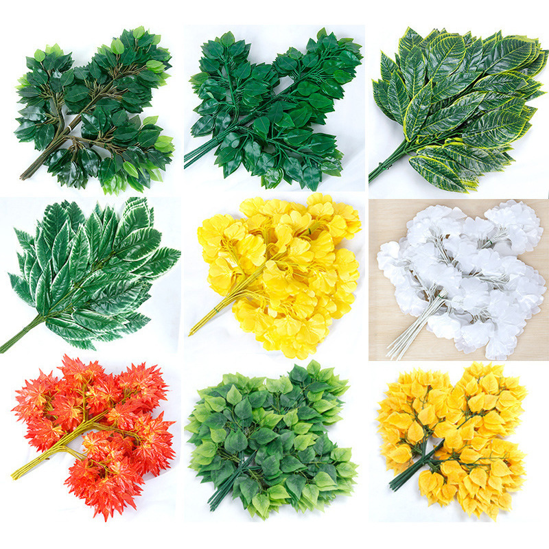 Simulated Banyan Tree Leaves, Mango Branches, Ginkgo Leaves, Artificial Plant Branches, Engineering Landscaping Red Maple Leaves, Indoor and Outdoor Artificial Green Leaves Simulated Banyan Tree Leaves, Mango Branches, Ginkgo Leaves, Artificial Plant Branches, Engineering Landscaping Red Maple Leaves, Indoor and Outdoor Artificial Green Leaves