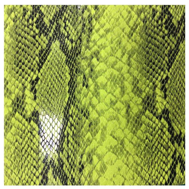 经典两面弹力丝光绒蛇纹pu服装皮革金属蟒蛇纹箱包手饰盒PVC人造