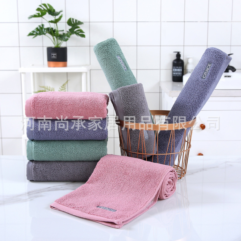清潔麗雅新商品の規格品7174純綿タオルの無地カップルの濃い色の柔らかい吸水は厚くて、福祉の卸売りができます。|undefined