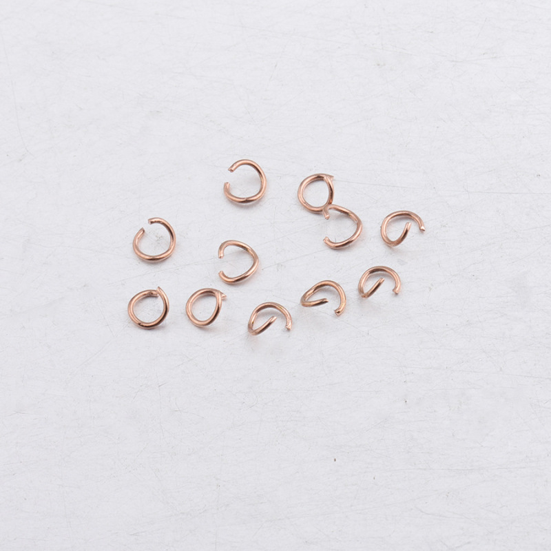 0.5 * 3.5mmスチールカラー炉内メッキ真 � � ゴールドカラー/ローズゴールドステンレスオープナー100个/バッグ|undefined
