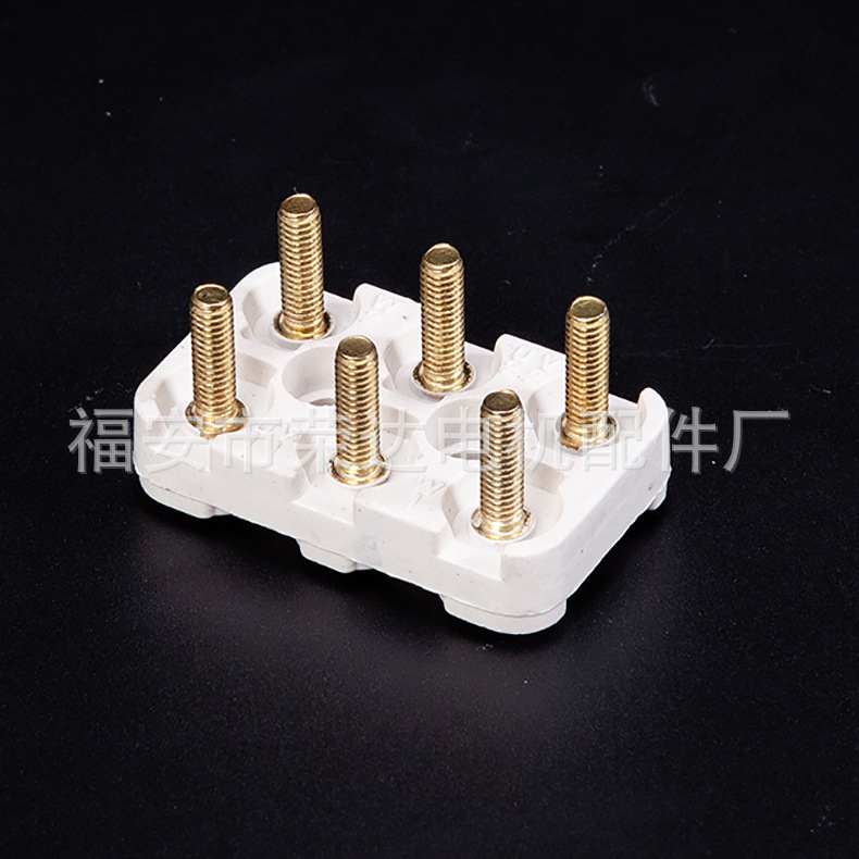 电机接线板接线柱 AABB六柱白色 阻燃高强度配件生产厂家terminal