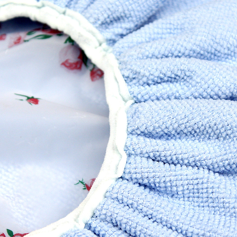 Yaling 9903 directo de fábrica de doble capa floral gorro de ducha de pelo rápido sombrero de secado impermeable gorro de ducha para las mujeres engrosada