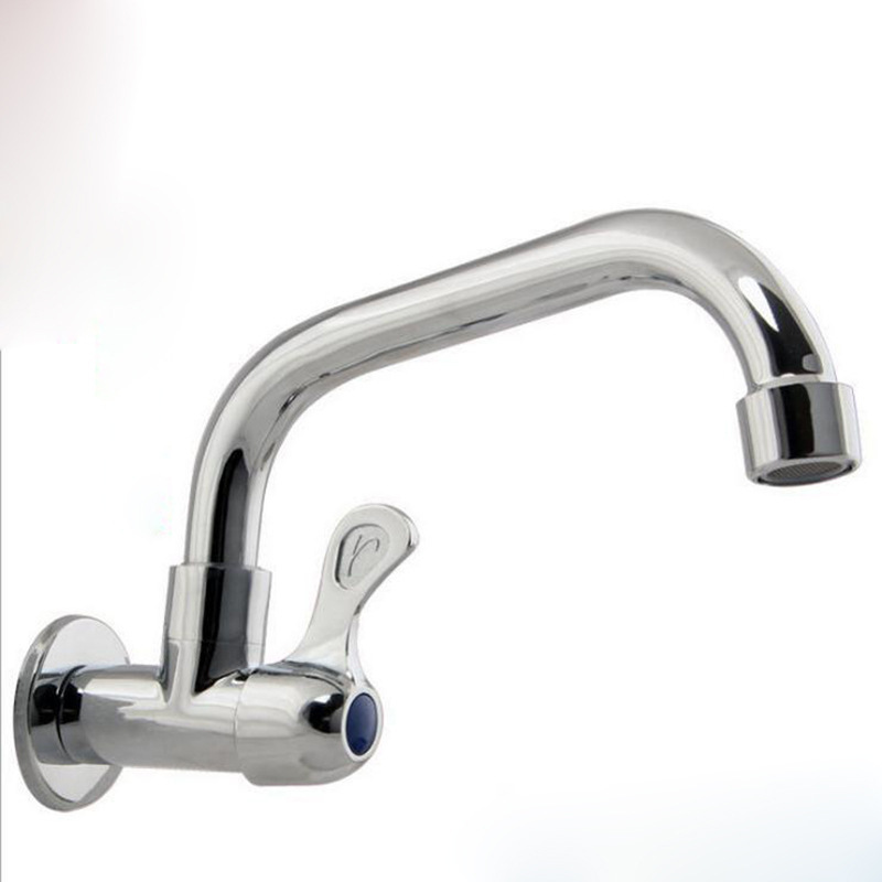 Wall-type Single-cooling Kitchen Faucet Vegetable Basin Sink Swivel Faucet All-copper Household Kitchen Mop Pool Faucet