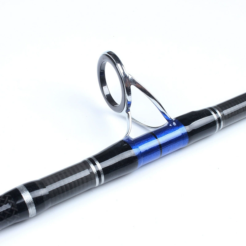 Three-section portable boat rod, trolling rod, carbon lure rod, straight handle three-section fishing rod, hard-adjusted lure rod