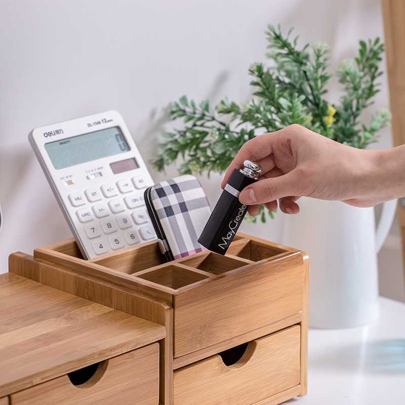 Ventas directas de fábrica de bambú monitor de la computadora Soporte simple computadora de escritorio moderno tratamiento de pérdida de base elevada