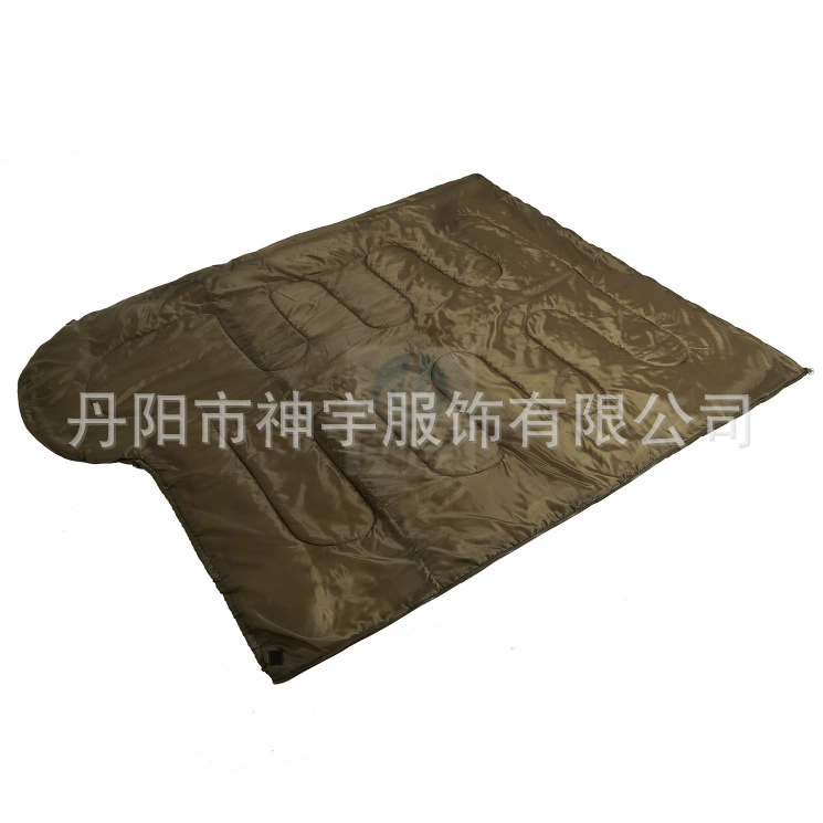 Green travel warm handheld sleeping bag for men and women