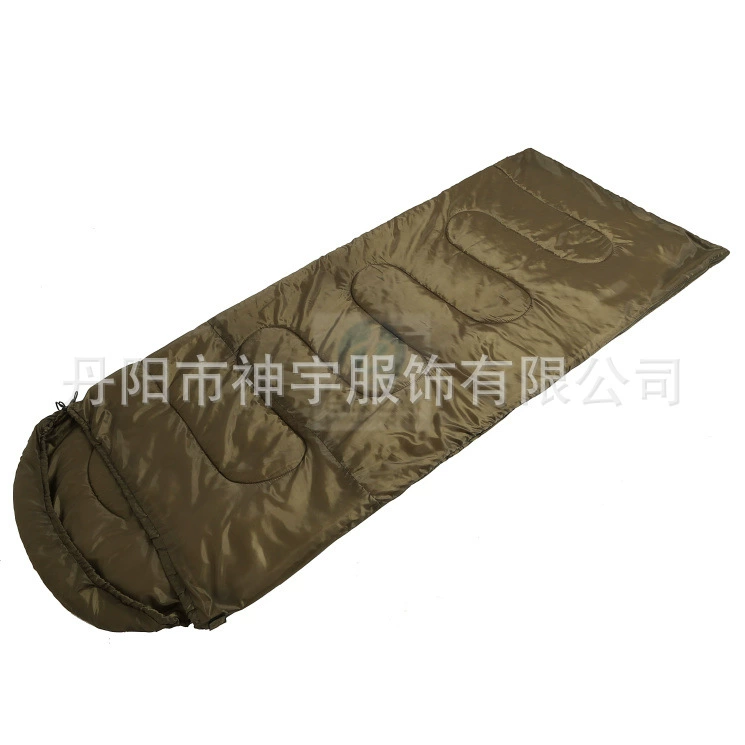 Green travel warm handheld sleeping bag for men and women