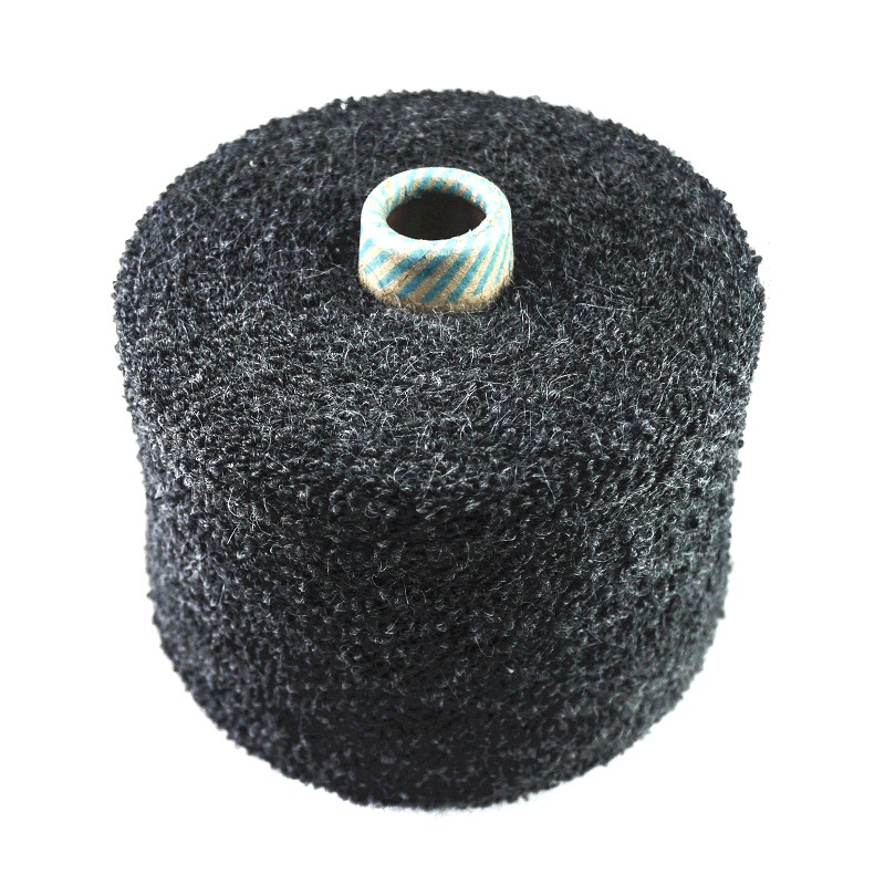 厂家供应2.9支毛涤氨纶圈圈纱帽子围巾 线毯专用纱线花式纱