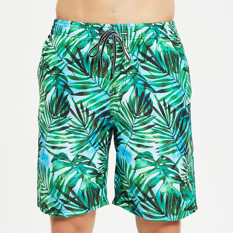 Beach pants men's loose flower shorts boxer swimming trunks quick-drying with triangle lining cross-border Amazon factory wholesale