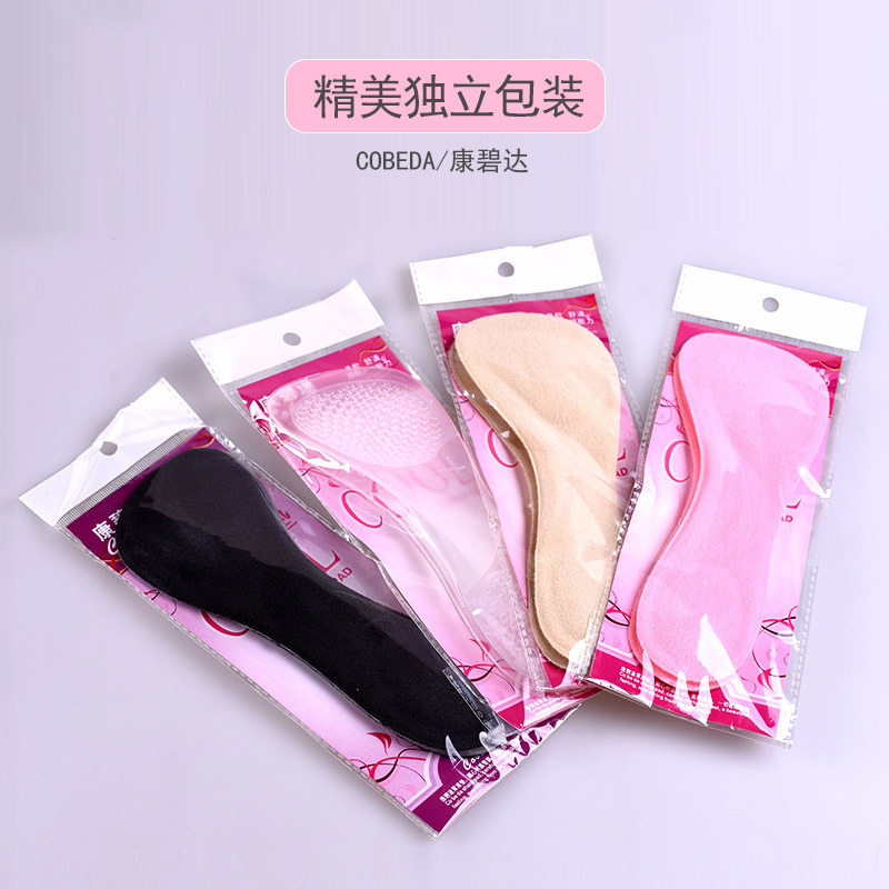 Precio de fábrica de silicona 3/4 almohadilla anti-desgaste pies anti-dolor frente Palma almohadilla de corrección Plantilla de tacón alto boca de pescado zapatos de cuero cómodo cojín de la jalea