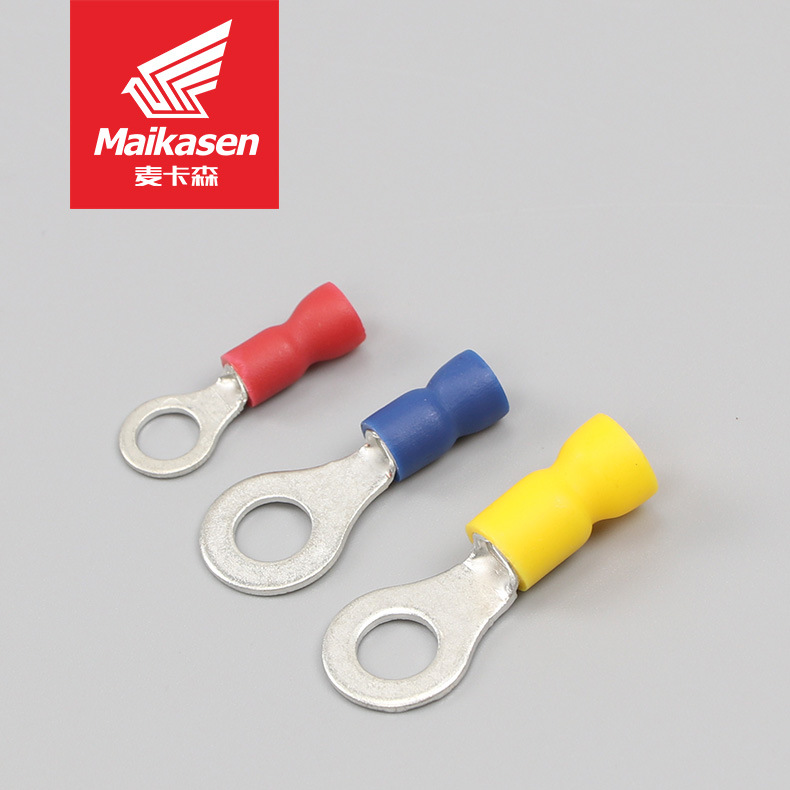 机用易进线接线端子RVE预绝缘冷压端头O型紫铜圆形端子