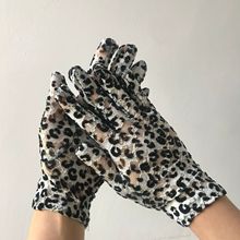春夏女士蕾絲手套 黑白豹紋防曬可通用透氣性感可愛舒適禮儀表演