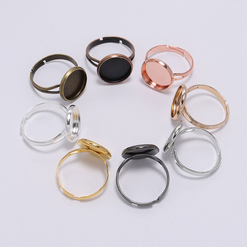 Retro ring holder concave surface inner diameter 8-25mm DIY jewelry time gemstone tray 10 pcs/pack