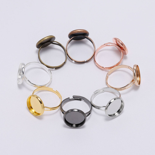 Retro ring holder concave surface inner diameter 8-25mm DIY jewelry time gemstone tray 10 pcs/pack