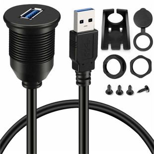 热销1米2米单口USB3.0面板线汽车轮船摩托车仪表盘面板数据延长线
