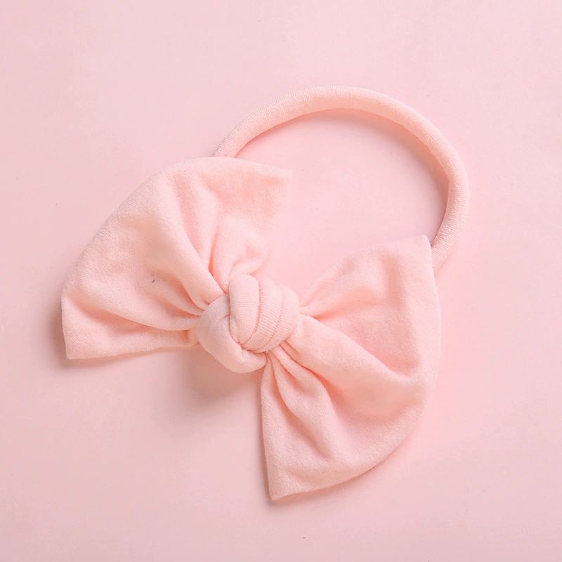 Children's headband with bow for early age, nylon hair accessory for photo sessions, European style