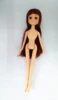 Naked baby with straight hair with bangs
