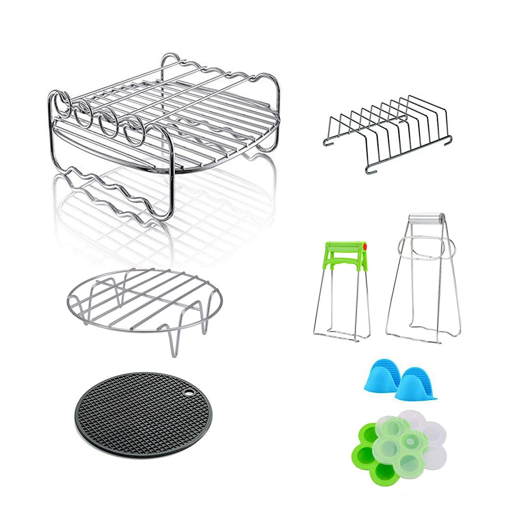 В наличии 7 дюймов 8 дюймов для аксессуаров для фритюрницы 3.2qt-5.8qt Двойной гриль 4-контактный аксессуары для электрической фритюрницы