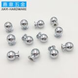 Шариковая дверная ручка из цинкового сплава, простая круглая ручка с одним отверстием для ящиков, аксессуары для фурнитуры для мебельного шкафа