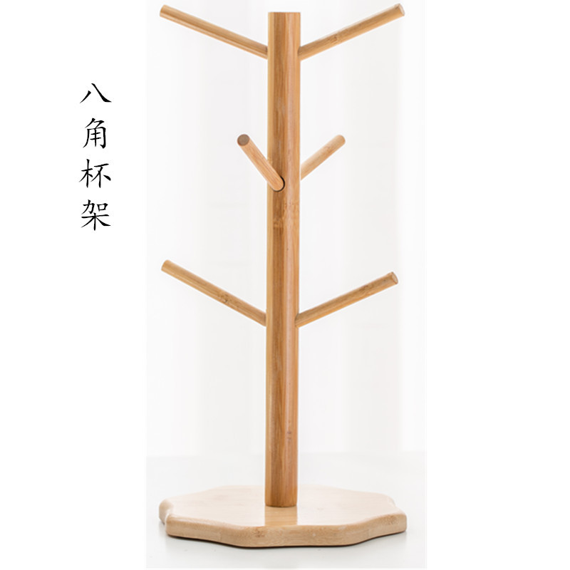 Set de Soporte para Copas y Tazas de Bambú, para Bar o Hogar