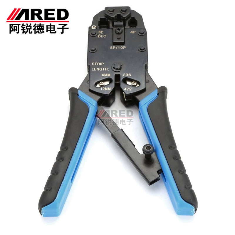 Многофункциональный инструмент для обжима сетевых кабелей 200R, инструмент для обжима сетевых кабелей с кристаллическим коннектором 10P10C, инструмент для обжима 10-жильных кабелей, универсальный сетевой инструмент.