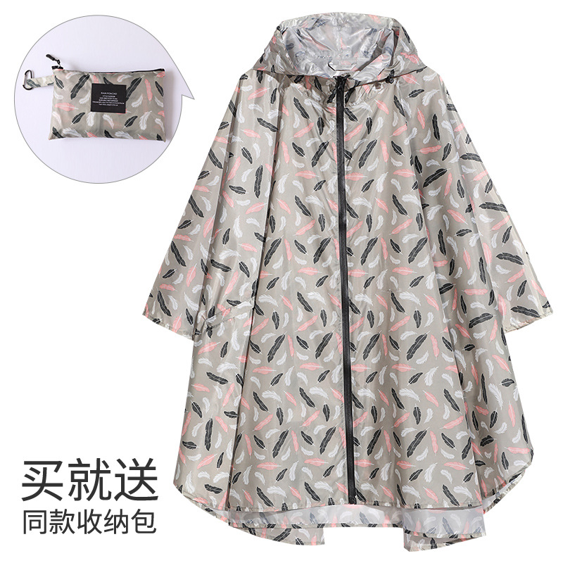 Fabricantes venden japonés Corea del Sur moda Capa delgada hombres y mujeres adultos impermeable poncho mochila ciclismo Amazon comercio exterior image 48