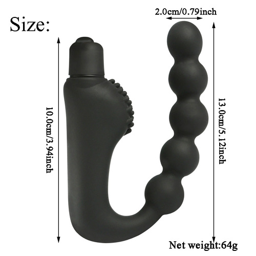 Men's prostate plug, women's anal plug, G-spot vibrating massager, back chamber beads, outing adult sex toy