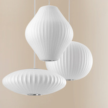 北欧尼尔森蚕丝吊灯泡泡仿蚕丝日式餐厅中式饭馆门店气泡灯饰照明