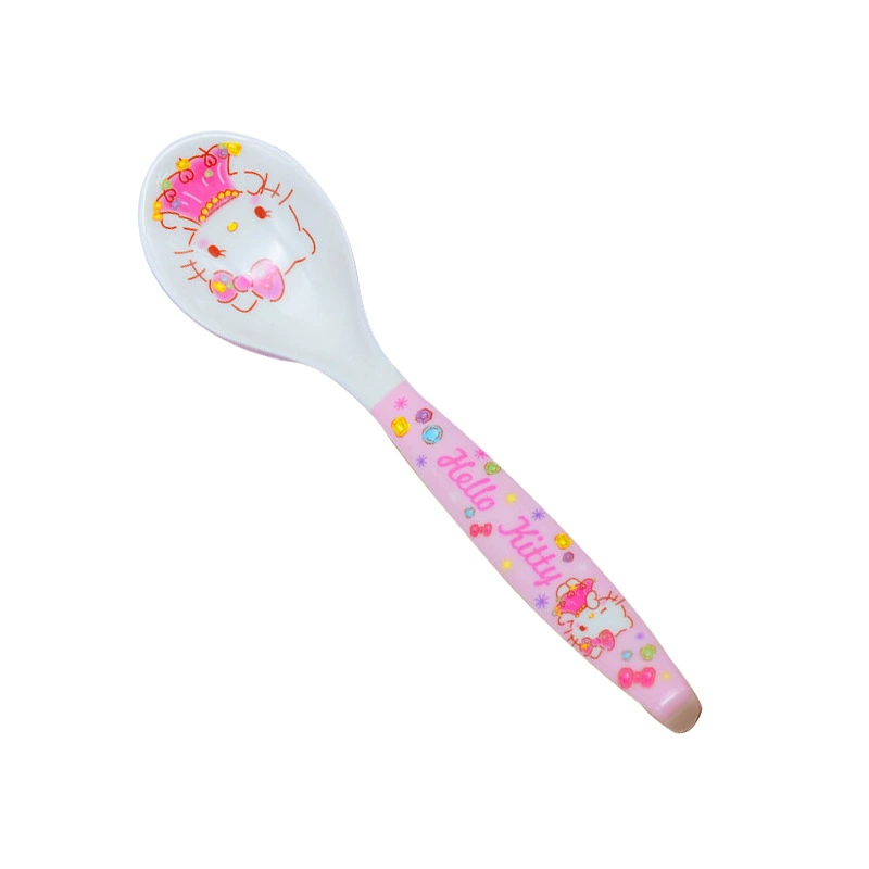 Cartoon Cute Creative Spoon, Children's Tableware, double-color anti-fall design