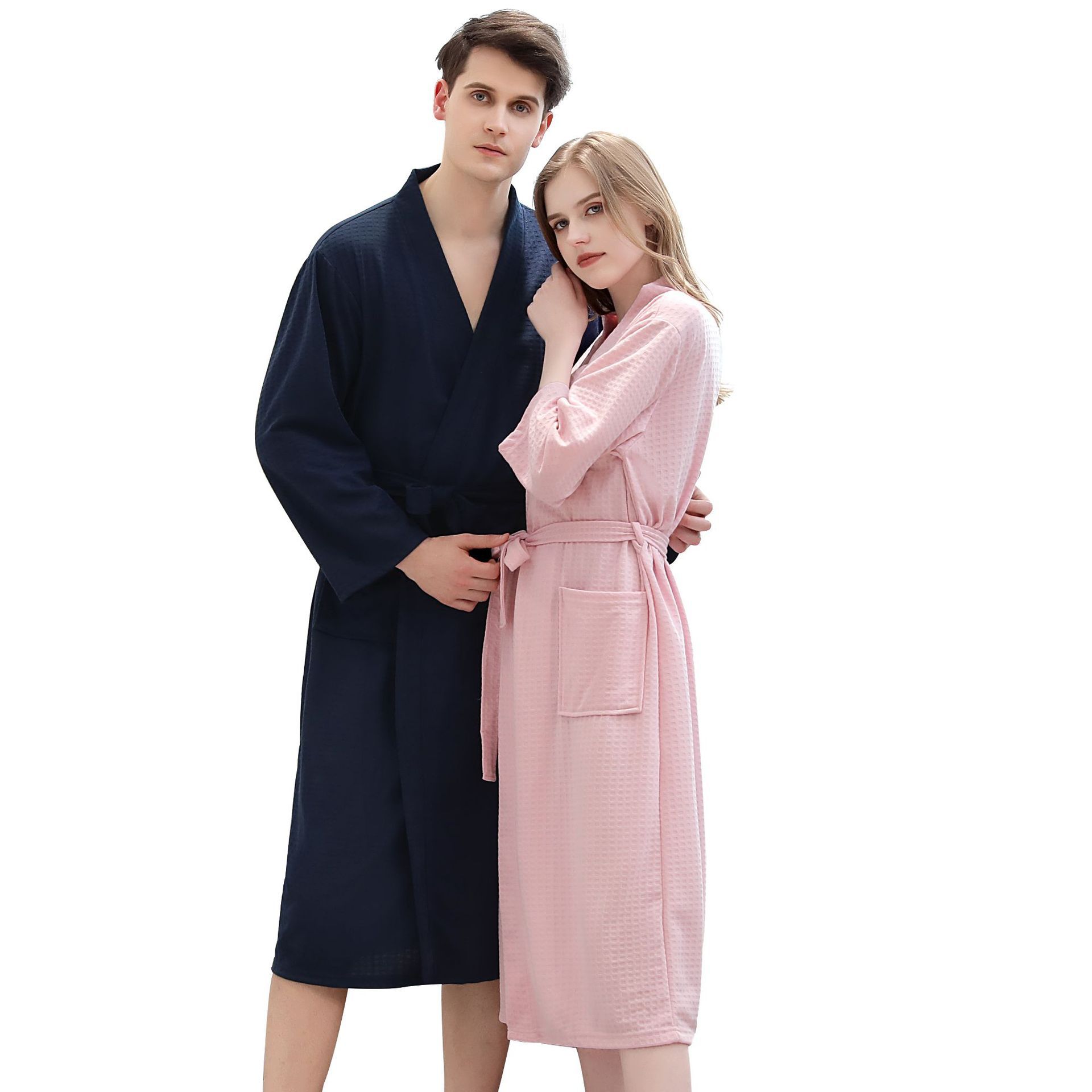 Летний тонкий банный халат для влюбленных, пижама подходит для мужчин и женщин, прямая поставка с фабрики