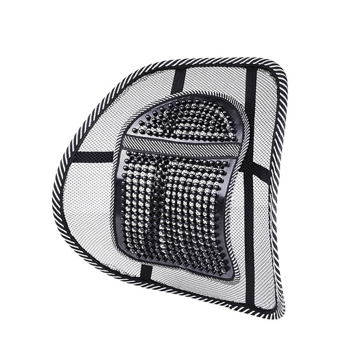 Car lumbar support summer breathable leather nail lumbar backrest office waist support cushion car interior supplies