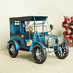 Metal tin classic car model retro antique handmade old car model home classic nostalgic 1212