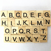 100 tablets/Bao Wooden Crafts Caber 26 English Letter/DIY Pinsea Copy Fox Printing Wooden Blocks