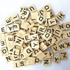 100 tablets/Bao Wooden Crafts Caber 26 English Letter/DIY Pinsea Copy Fox Printing Wooden Blocks