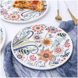 Butterfly Love Flower Series Простая и креативная керамика Керамическая платформа для завтрака порно холодная карта диск диск фруктовая карта