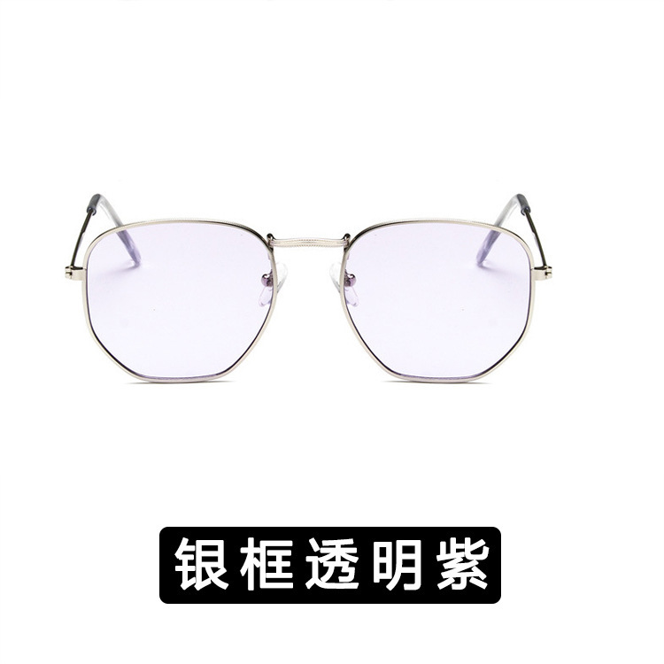Nuevo metal marco polígono gafas de sol moda europea y americana pequeño marco colorido Mercurio océano gafas de sol al por mayor 3548
