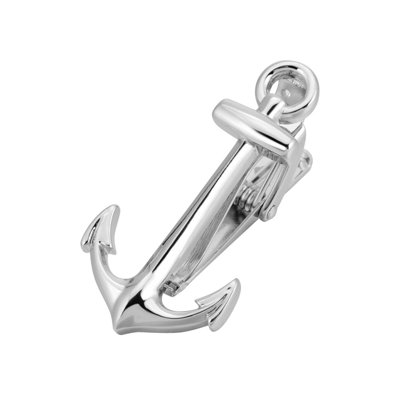 Large Quantity of In-Stock Personalized Tie Clips, Anchor Glasses Tie Clips, European and American Cross-Border Dropshipping Metal Tie Clips