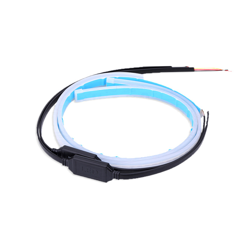 Suministro directo transfronterizo coche ultrafino externo de dos colores streamer Barra de guía de luz diurna Barra de luz de giro Barra de luz externa