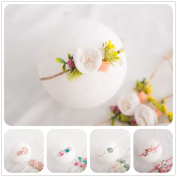 Cross-Border Supply New Baby Photography Hair Accessories Infant Photo Headband Newborn Accessories Headband Flower