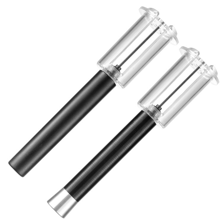 Aguja de vino tipo abrelatas de botella neumática manual abridor de vino tinto tubo de aluminio abrelatas de botella neumática fábrica al por mayor