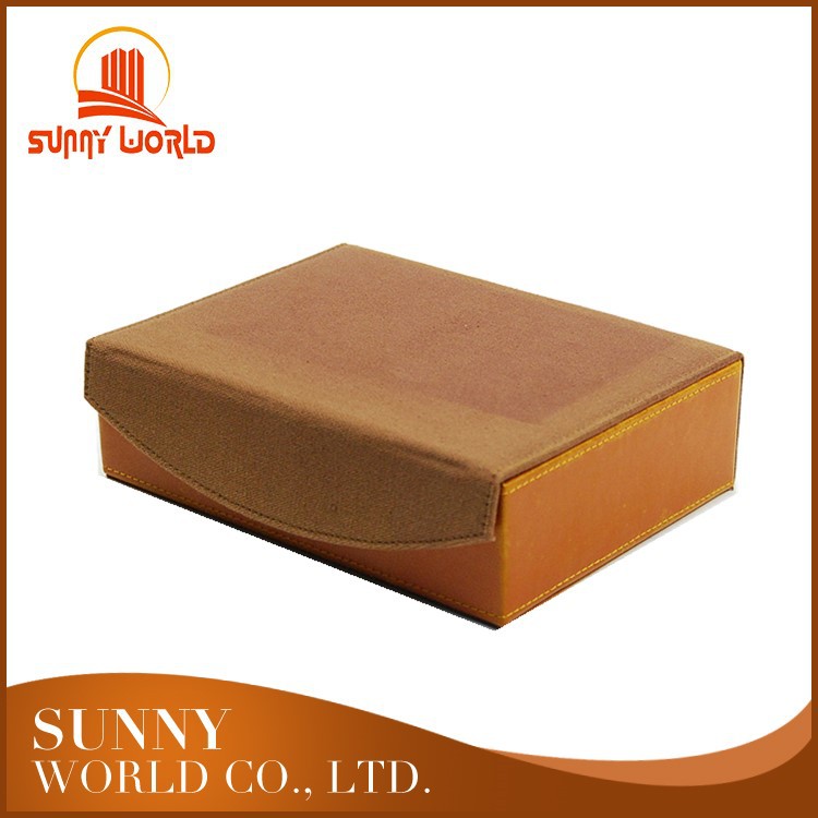 高级感咖啡色珠宝首饰皮革包装盒饰品项链收纳pu古风高档礼品盒子