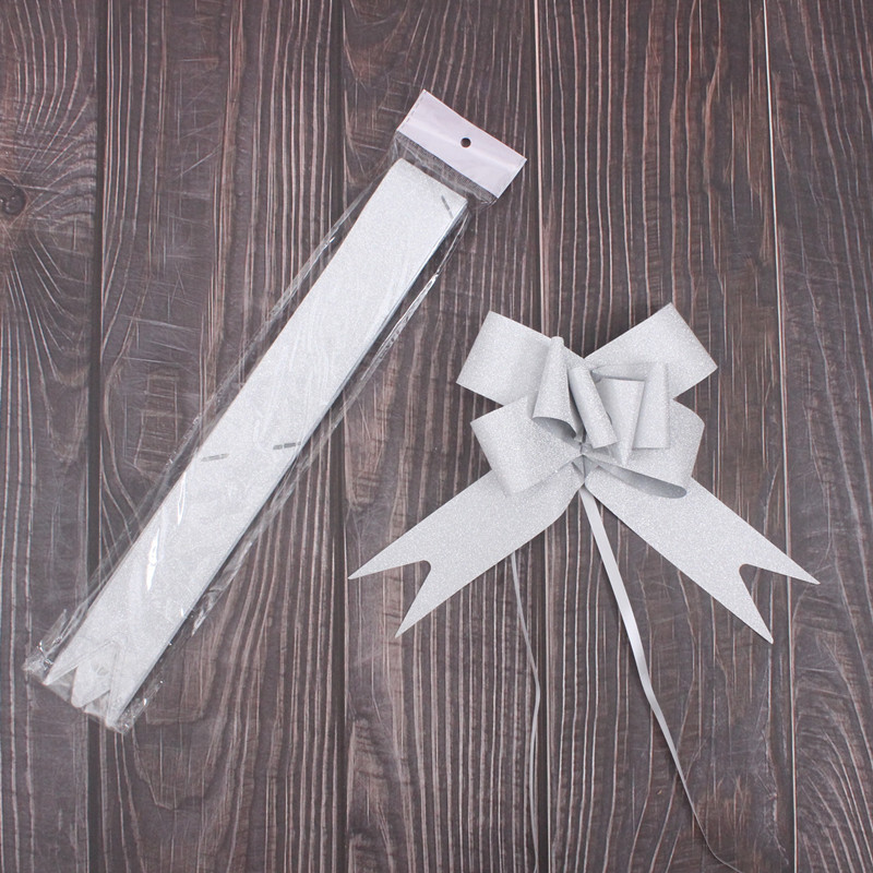 45 Película de brocado grande, flor de la perla, boda, diamante intermitente, arco, regalo, regalo, caja de regalo, decoración, flor de la mano
