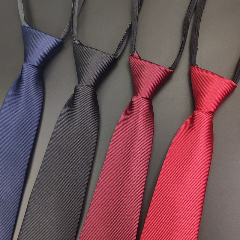 Tie with zipper, direct factory sales, polyester