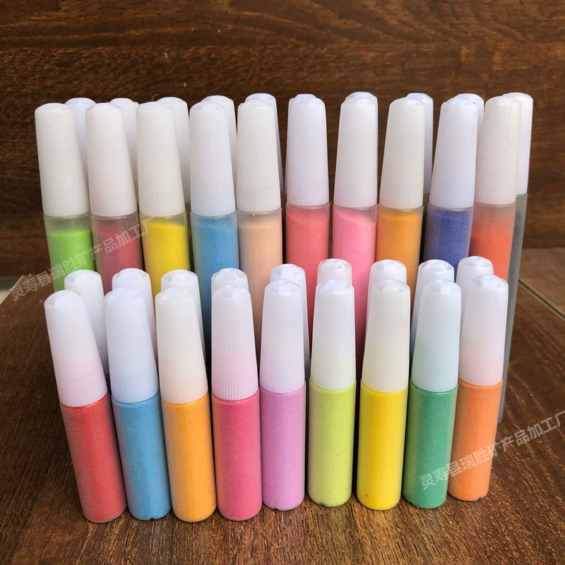 Оптовая Продажа с фабрики детская Песочная живопись песок для окрашивания песка 10 г песок в бутылках большое количество отличная цена