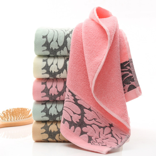Jacquard cotton face towel adult soft absorbent cotton bath towel gift towel wholesale factory embroidered logo