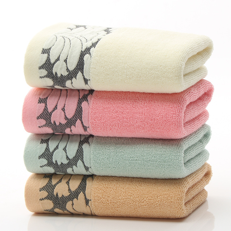 Jacquard Cotton Face Towel Adult Soft Absorbent Cotton Bath Towel Gift Towel Wholesale Factory Embroidered Logo