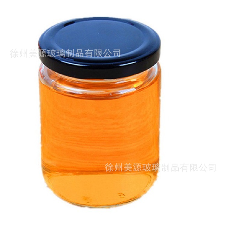 供应350ML直筒玻璃瓶  瓶番茄酱瓶子,大口耐高温玻璃罐头瓶