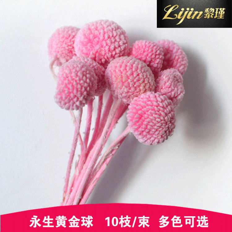 永生花花材配花玫瑰花情人圣诞节创意礼物黄金球小号礼盒配材批发