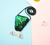 Nail sequins, wallet, coins, children's small bag, two-color bag strap